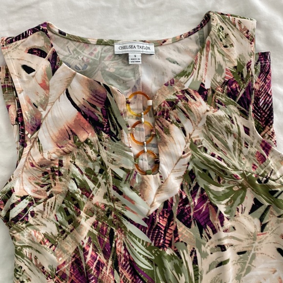 Women’s Chelsea Taylor Maxi Dress Plant Print Size Small - Picture 10 of 10